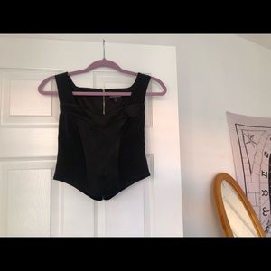 Express Structured Sweetheart Crop Blouse